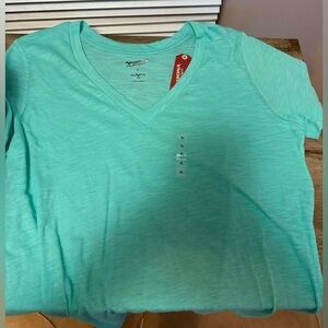 Arizona Jean Company Women's Teal V-Neck Tee